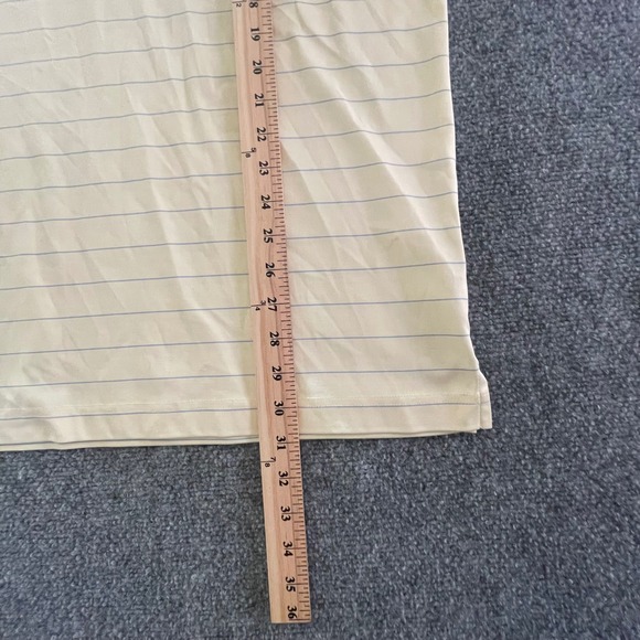 Greg Norman ML75 Play Dry Golf Polo Shirt Mens XL Butter Yellow Striped - Picture 7 of 8